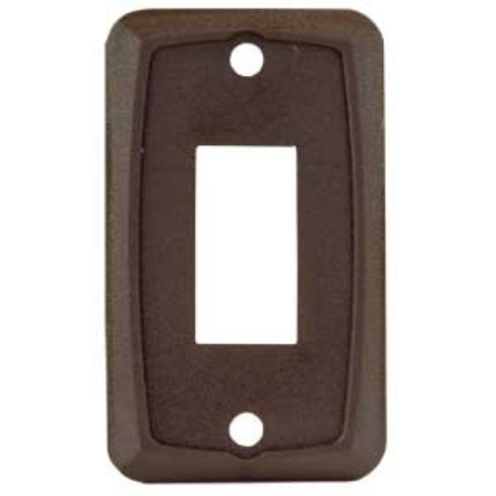 Picture of JR Products  Brown Single Opening Multi Purpose Switch Faceplate 12865 19-1888                                               