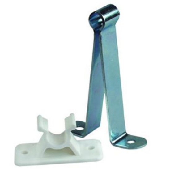 Picture of JR Products  Metal 3" C-Clip Style Entry Door Holder w/ Plastic Socket 10545 20-0657                                         