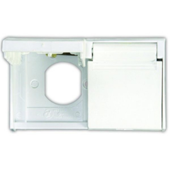 Picture of JR Products  Polar White Receptacle Cover 47505 19-0206                                                                      