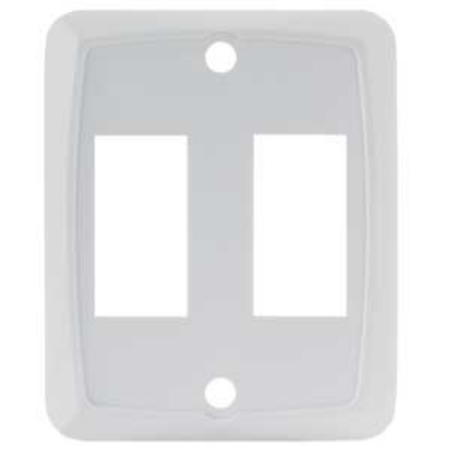 Picture of JR Products  White Double Opening Multi Purpose Switch Faceplate 12875 19-1883                                               