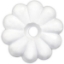 Picture of JR Products  White Plastic Flower Pattern Screw Rosettes 20455 20-1855                                                       