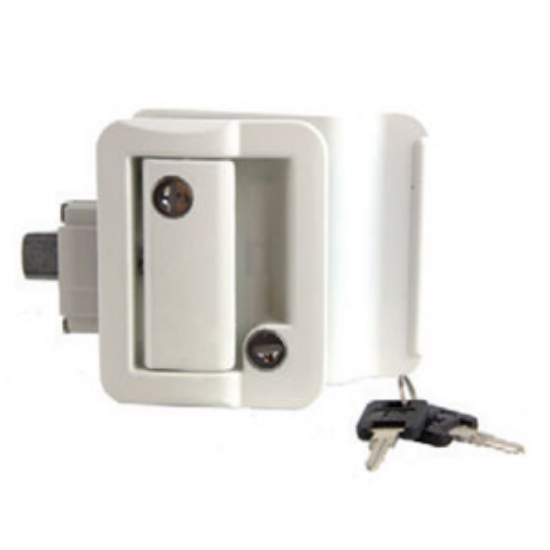 Picture of Lippert  White Entry Door Lock w/ Deadbolt 239632 20-1537                                                                    