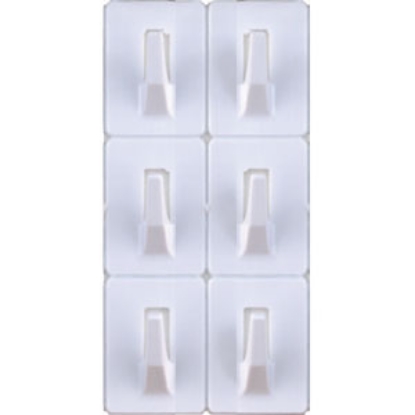 Picture of Magic Mounts Magic Mounts (R) 6-Pack White 1" x 1-5/16"  All-Purpose Hooks 3709 69-9351                                      