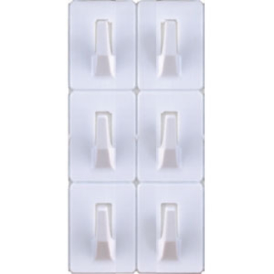 Picture of Magic Mounts Magic Mounts (R) 6-Pack White 1" x 1-5/16"  All-Purpose Hooks 3709 69-9351                                      