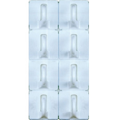 Picture of Magic Mounts Magic Mounts (R) 8-Pack White 1" x 1" Self-Adhesive Cup Hooks 3708 69-9350                                      