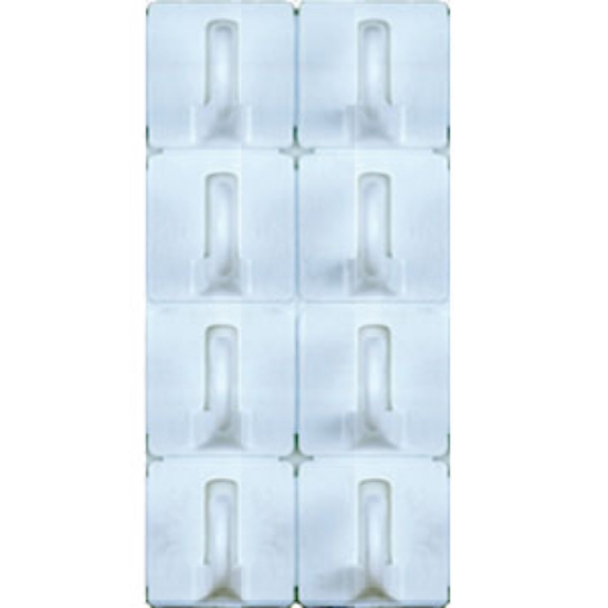 Picture of Magic Mounts Magic Mounts (R) 8-Pack White 1" x 1" Self-Adhesive Cup Hooks 3708 69-9350                                      