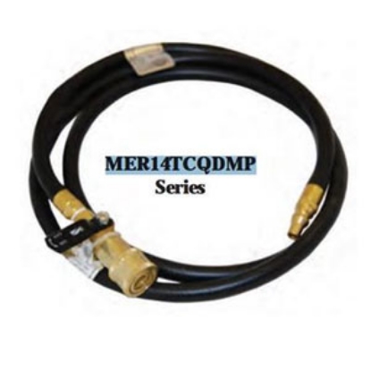 Picture of Marshall Excelsior  Female QD X 1/4" Male QD X 120"L LP Feed Hose MER14TCQDMP-120 06-0771                                    