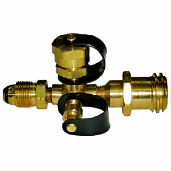 Picture of Marshall Excelsior  MPOL x 1/4"FIF x 1"-20MNPT x 1-5/16"MACME Brass LP Adapter Fitting ME425 06-0237                         