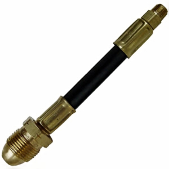 Picture of Marshall Excelsior Excess Flow Excess Flow Male POL w/ 7/8" Nut X 1/4" IF X 20"L LP Pigtail Hose MER401-20 06-0264           