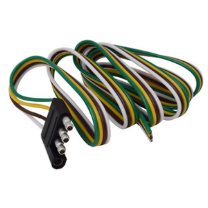 Picture of Mighty Cord  4-Way Flat Trailer End Trailer Connector w/4' Wire Lead A10-4404 19-4254                                        