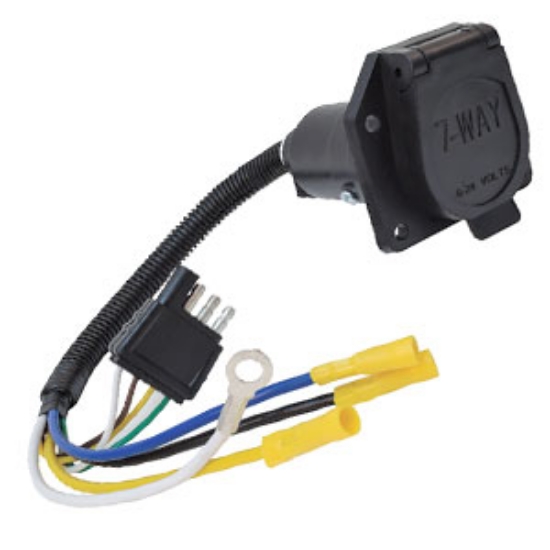 Picture of Mighty Cord  7-Way To 4-Way Trailer Wiring Connector Adapter w/Wire A10-7084 19-1809                                         