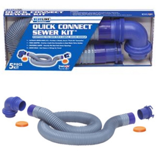 Picture of Prest-o-Fit Blue Line (R) Blue 10' Vinyl Sewer Hose 1-0202 11-0212                                                           