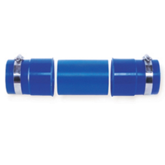 Picture of Prest-o-Fit Blue Line (R) Blue Sewer Hose Connector w/Clamps, Hose Coupler 1-0204 11-0279                                    