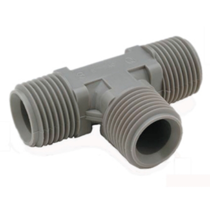 Picture of QEST Qicktite (R) 1/2 " Run x 3/4" Branch Gray Acetal Fresh Water Tee  10-3012                                               