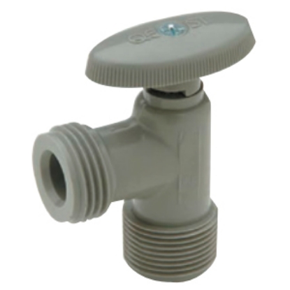 Picture of QEST Qicktite (R) 1/2" MPT x MHT Acetal Stop Valve  10-3550                                                                  