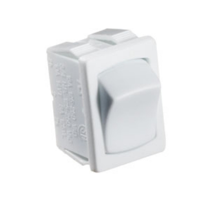 Picture of RV Designer  White 10A SPST Rocker Switch for Water Heater S435 19-2473                                                      