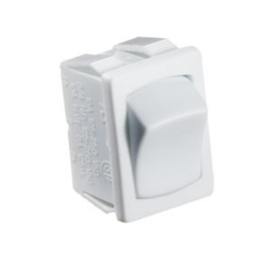 Picture of RV Designer  White 10A SPST Rocker Switch for Water Heater S435 19-2473                                                      