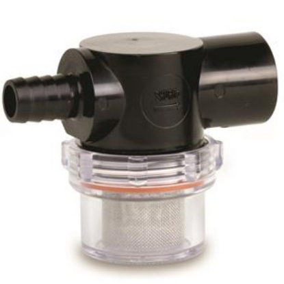 Picture of SHURflo  1/2" Hose Barb x 1/2" Female Swivel Fresh Water Pump Strainer For Shurflo 255-323 10-0697                           