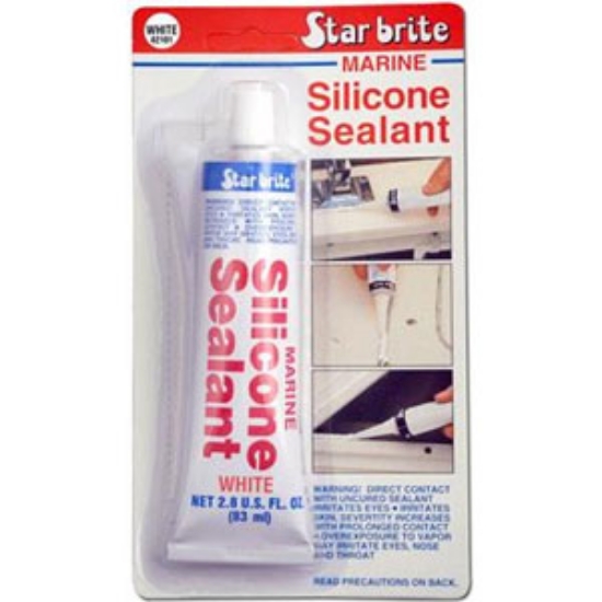 Picture of Star Brite  White 2.8 Oz Silicone Sealant 082101 13-9285                                                                     