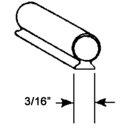 Picture of Strybuc  10' Vinyl Door Weather Strip 1562C 20-1500                                                                          