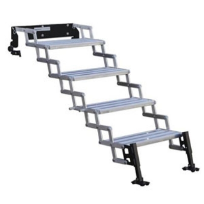 Picture of Torklift GlowStep Stow N' Go 20"W x 8.56"D x 7.5"R Aluminum Black 4 Entry Steps