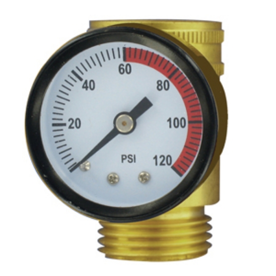 Picture of Valterra  0-120 PSI Full Sweep Mechanical Water Pressure Gauge A01-0110VP 10-0561                                            