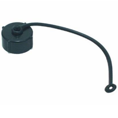 Picture of Valterra  Black 3/4" Garden Hose Sewer Cap w/Strap T1020-1D 11-0424                                                          