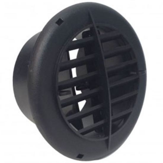 Picture of Valterra  Black 4" Round Furnace Vent w/ Louvers A10-3353VP 08-0067                                                          