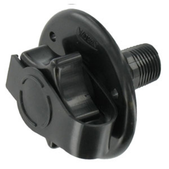 Picture of Valterra  Black Plastic Flush Mount Fresh Water Inlet w/Check Valve A01-0168BK 10-0154                                       