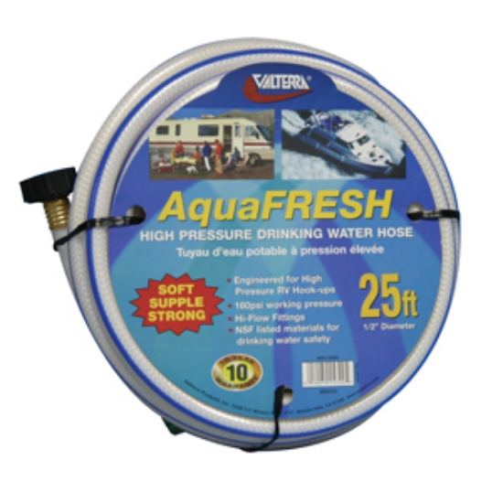 Picture of Valterra Aqua Fresh White 1/2"x25' Fresh Water Hose w/Gripper W01-5300 11-0041                                               