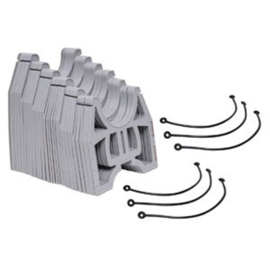 Picture of Valterra Slunky (R) 15' Gray Plastic Collapsible Sewer Hose Support w/ Metal Hinges S1500G 71-5778                           