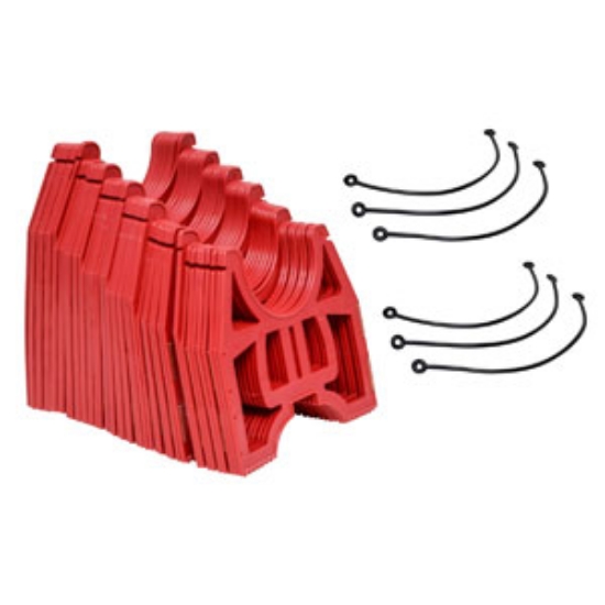 Picture of Valterra Slunky (R) 15' Red Plastic Collapsible Sewer Hose Support w/ Metal Hinges S1500R 71-5779                            