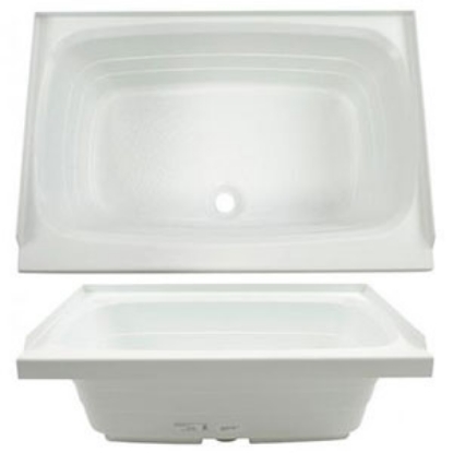 Picture of Better Bath  White 24"x38" Center Drain ABS Standard Bathtub 209661 10-1728                                                  