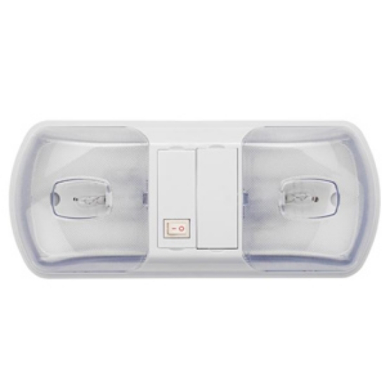 Picture of Brilliant Light (TM)  White w/Double Clear Lens Ceiling Mount Interior Light w/Switch 016-BL3001 18-0127                     