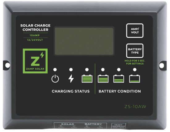 Picture of Zamp Solar 10 Amp 5-Stage PWM Charge Controller