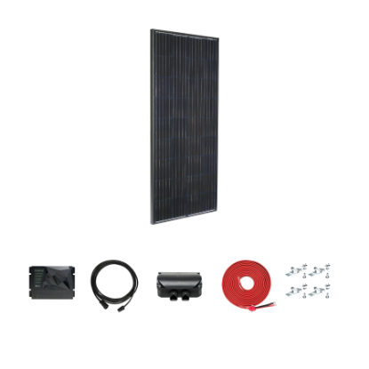 Picture of Zamp Solar Legacy Black 190 Watt Solar Panel Cinder 40 Deluxe Kit