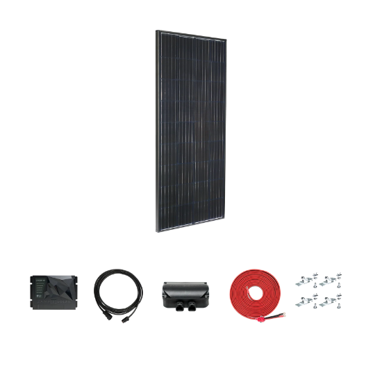 Picture of Zamp Solar Legacy Black 190 Watt Solar Panel Cinder 40 Deluxe Kit