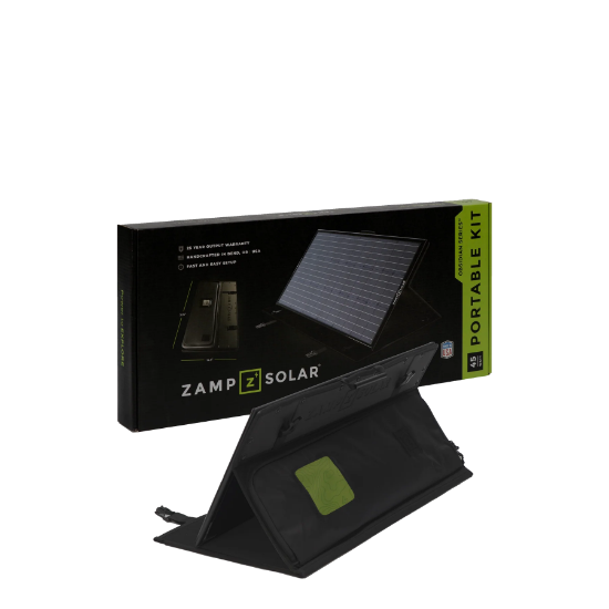 Picture of Zamp Solar OBSIDIAN SERIES 45-Watt Portable Kit- Unregulated