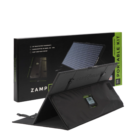 Picture of Zamp Solar OBSIDIAN SERIES 100-Watt Portable Kit - Regulated