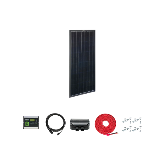 Picture of Zamp Solar OBSIDIAN Series 100 Watt Solar Panel Deluxe Kit