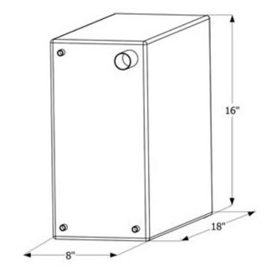 Picture of ICON  18" x 16" x 8" 10 Gal Fresh Water Tank w/ Fittings 12465 10-1613                                                       