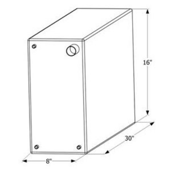 Picture of ICON  30" x 16" x 8" 15 Gal Fresh Water Tank w/ Fittings 12467 10-1615                                                       