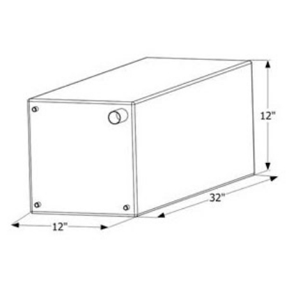 Picture of ICON  32" x 12" x 12" 20 Gal Fresh Water Tank w/ Fittings 12472 10-1638                                                      