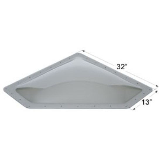 Picture of Icon  4"H Bubble Dome Neo Angle Smoke PC Skylight w/13" X 32" Flange 12112 22-0036                                           