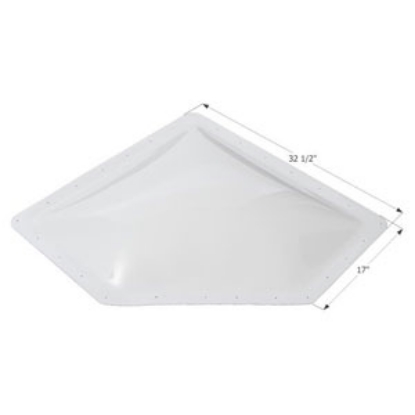 Picture of Icon  4"H Bubble Dome Neo Angle White PC Skylight w/17" X 32.5" Flange 12199 22-6235                                         