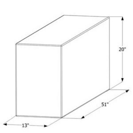 Picture of ICON  51" x 20" x 13" 54 Gal Fresh Water Tank 12452 10-1591                                                                  