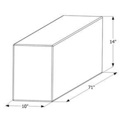 Picture of ICON  71" x 14" x 10" 41 Gal Fresh Water Tank 12451 10-1590                                                                  