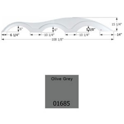 Picture of Icon  Olive Grey Triple Axle Fender Skirt For Various Keystone Brands Including Raptor 01685 15-1780                         