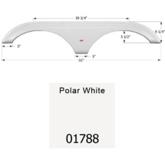 Picture of Icon  Polar White Tandem Axle Fender Skirt For Dutchmen Brands 01788 15-1654                                                 