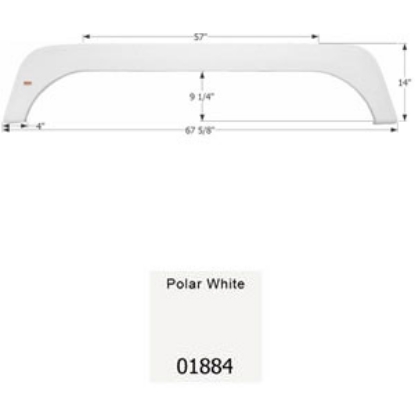 Picture of Icon  Polar White Tandem Axle Fender Skirt For KZ Brands 01884 15-0429                                                       